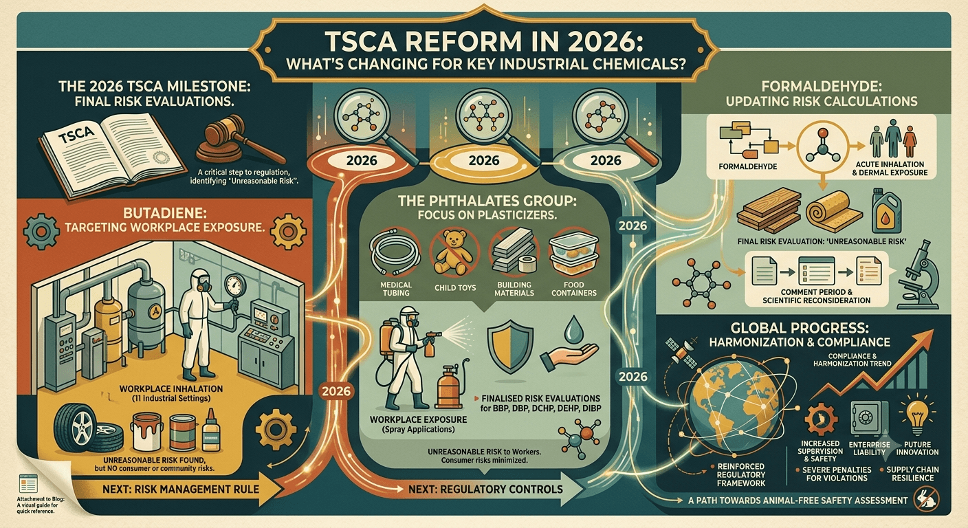 Reforma de la TSCA de 2026: novedades para el butadieno, los ftalatos y el formaldehído