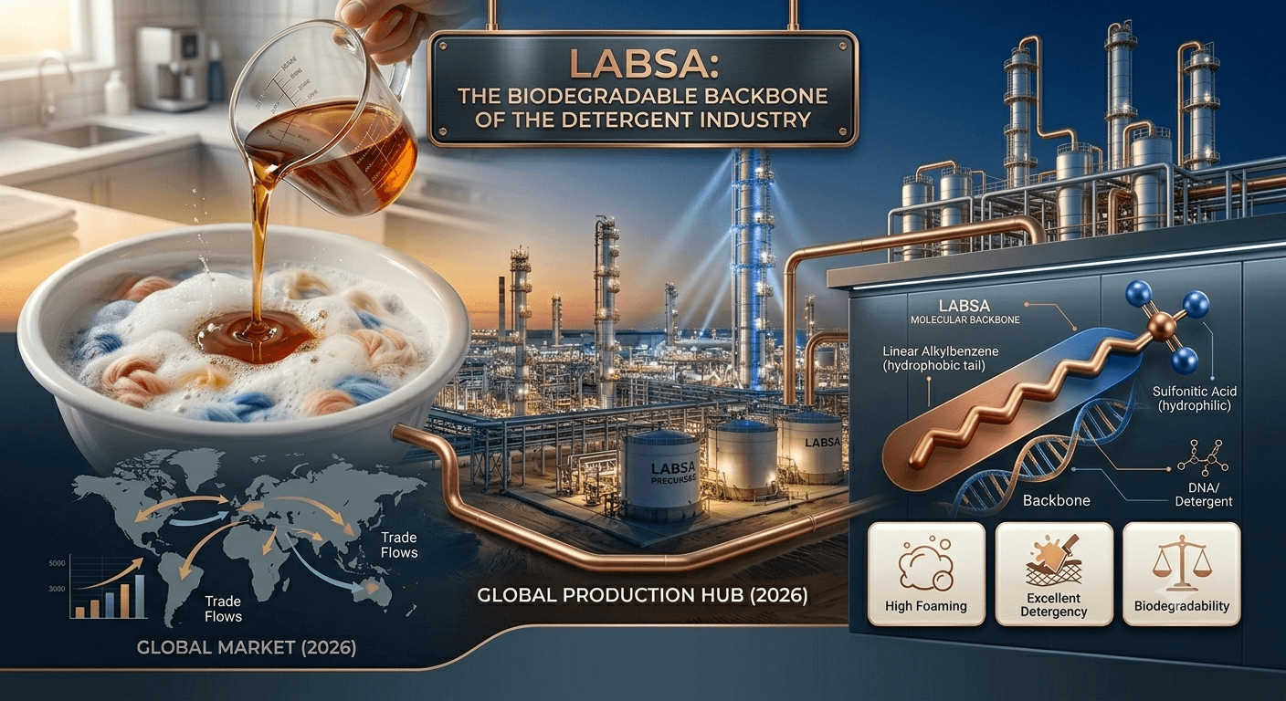 Ácido alquilbencenosulfónico lineal (LABSA): la columna vertebral de la industria de los detergentes