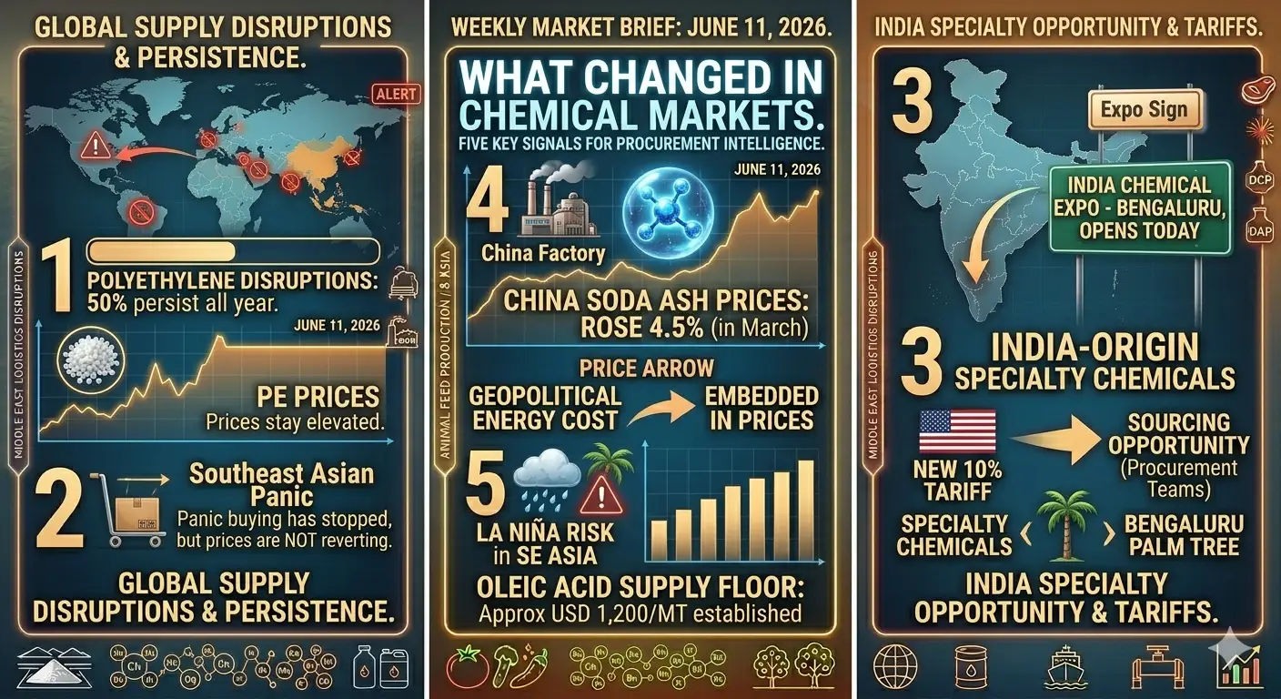 Weekly Market Brief June 11, 2026: Key Shifts in Chemical Markets